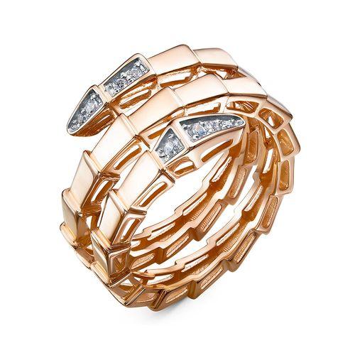 Кольцо декоративное 7 Карат, красное золото 585 проба, вставка фианит (7 Карат, Беларусь)