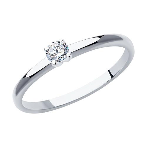 Кольцо помолвочное Sokolov и Diamant, белое золото 585 проба, вставка бриллиант (Sokolov и Diamant, Россия)