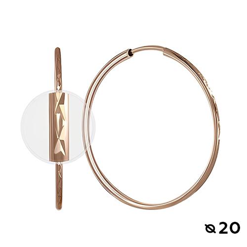 Серьги конго, красное золото 585 проба