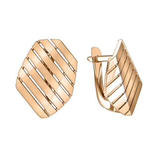 Серьги с английским замком SANIS, красное золото 585 проба (SANIS, Россия)