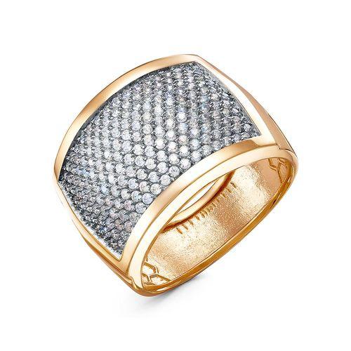 Кольцо декоративное Иллада, красное золото 585 проба, вставка фианит (Иллада, Россия)