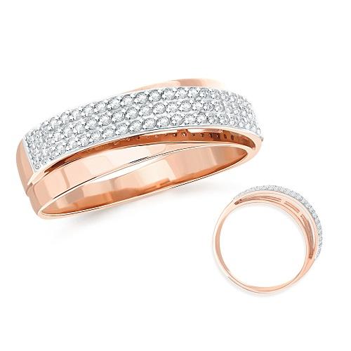 Кольцо декоративное 7 Карат, красное золото 585 проба, вставка бриллиант (7 Карат, Беларусь)