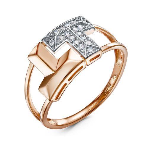 Кольцо декоративное 7 Карат, красное золото 585 проба, вставка фианит (7 Карат, Беларусь)