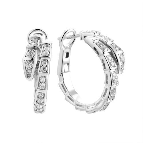 Серьги с итальянским замком Fresh Jewellery,  серебро 925 проба, вставка фианит