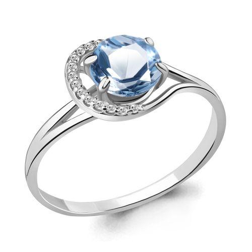 Кольцо декоративное Aquamarine,  серебро 925 проба, вставка фианит (Aquamarine, Россия)