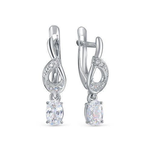 Серьги длинные Zlato,  серебро 925 проба, вставка фианит (Zlato, Россия)