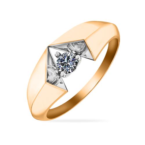 Кольцо декоративное SANIS, красное золото 585 проба, вставка фианит (SANIS, Россия)