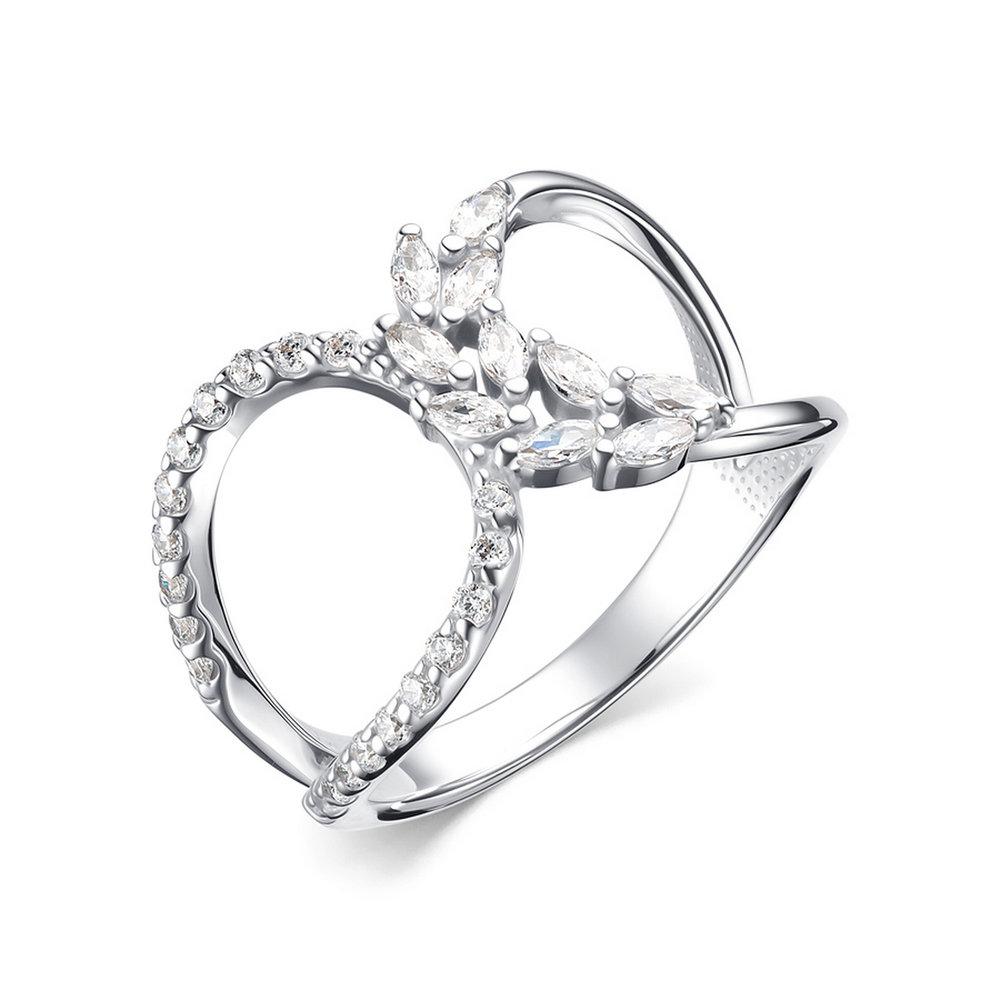 Кольцо декоративное,  серебро 925 проба, вставка фианит (Россия)