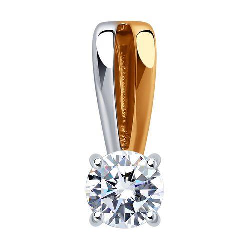 Подвеска декоративная Diamant, красное золото 585 проба, вставка фианит (Diamant, Россия)