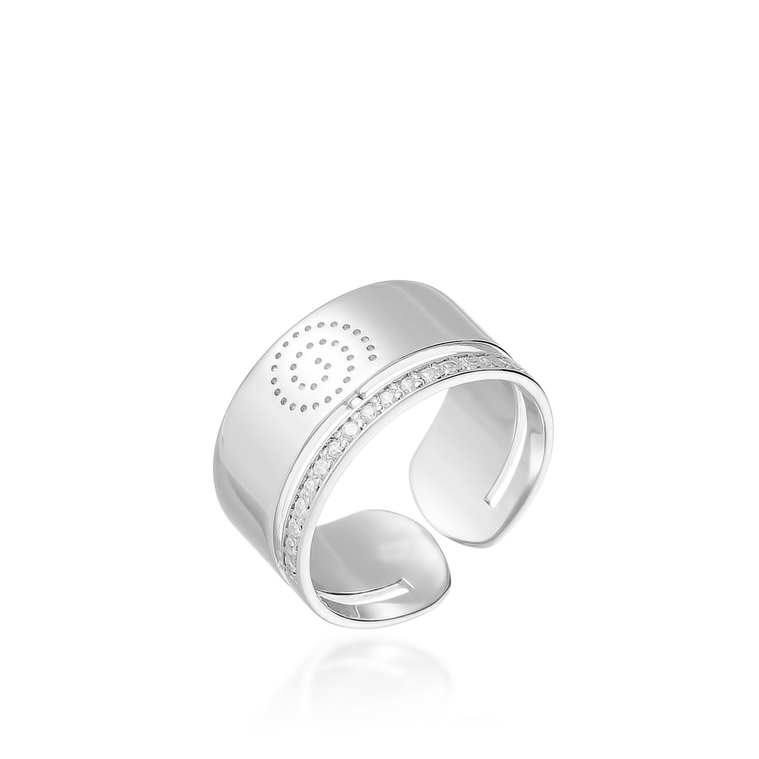 Кольцо декоративное,  серебро 925 проба, вставка фианит (Украина)