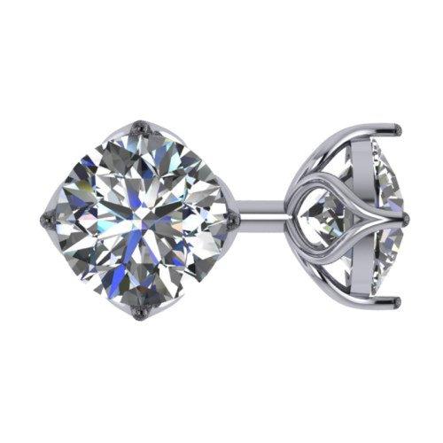 Серьги пусеты,  серебро 925 проба, вставка фианит (Россия)