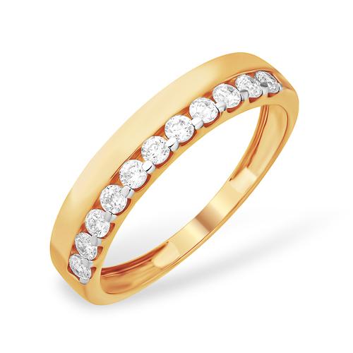 Кольцо дорожка 7 Карат, красное золото 585 проба, вставка фианит (7 Карат, Беларусь)