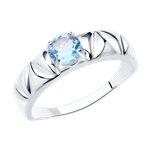 Кольцо декоративное Sokolov и Diamant,  серебро 925 проба, вставка топаз (Sokolov и Diamant, Россия)