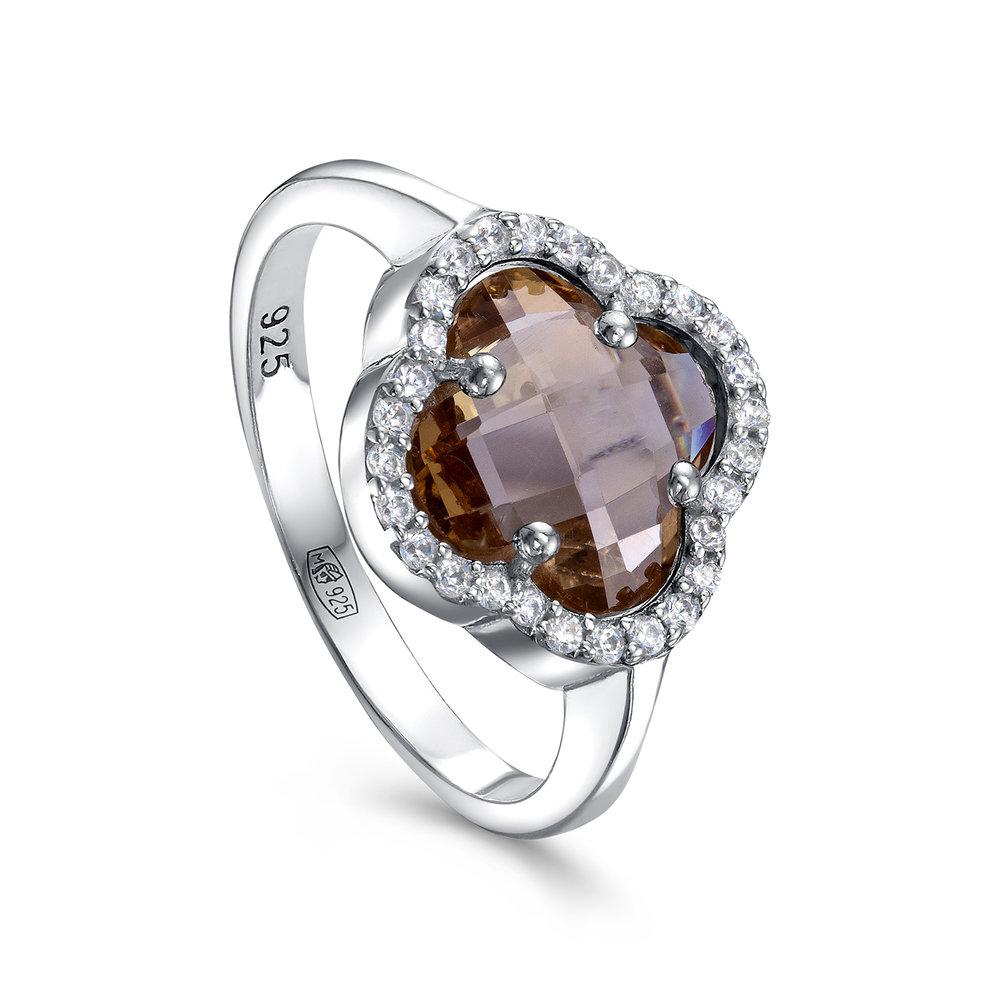 Кольцо декоративное KABAROVSKY,  серебро 925 проба, вставка фианит/алпанит (KABAROVSKY, Россия)