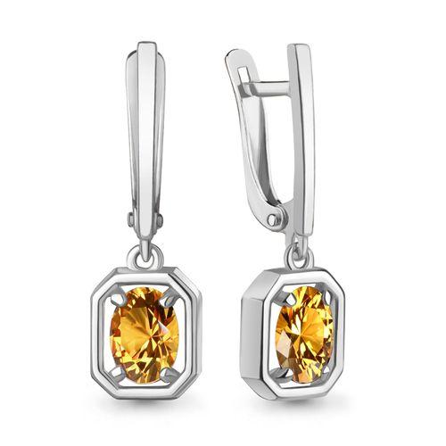 Серьги длинные Aquamarine,  серебро 925 проба (Aquamarine, Россия)
