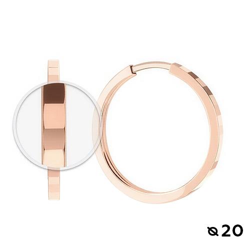 Серьги конго, красное золото 585 проба