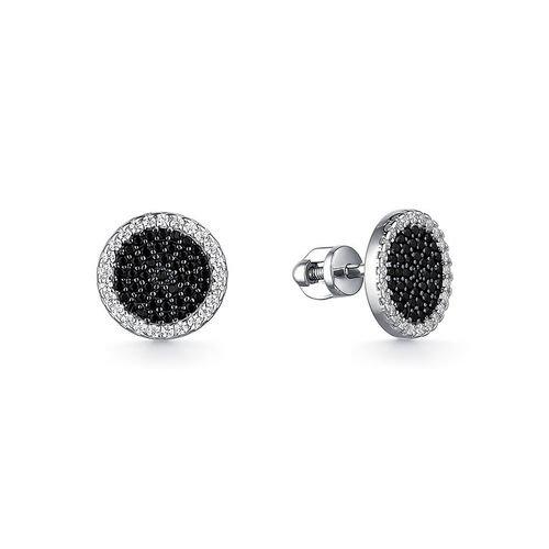 Серьги пусеты DEWI,  серебро 925 проба, вставка фианит (DEWI, Россия)