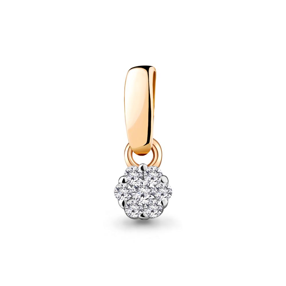 Подвеска декоративная Aquamarine, красное золото 585 проба, вставка бриллиант (Aquamarine, Россия)