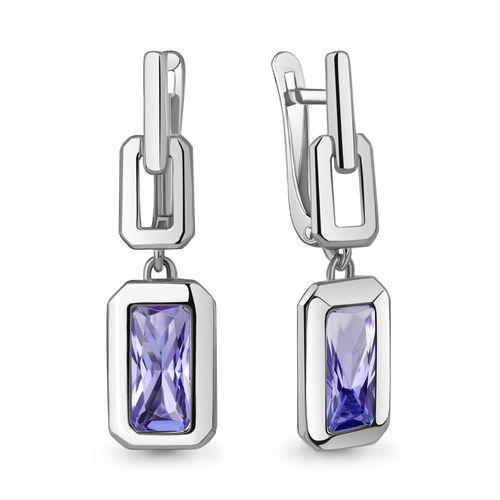 Серьги длинные Aquamarine,  серебро 925 проба (Aquamarine, Россия)