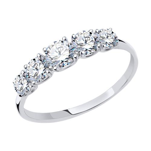 Кольцо декоративное Diamant, белое золото 585 проба, вставка фианит (Diamant, Россия)