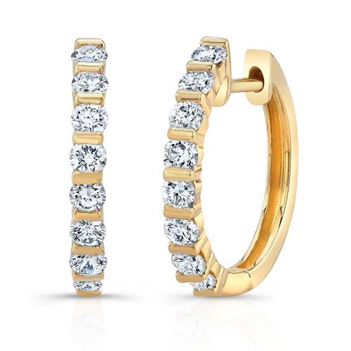 Серьги с английским замком, красное золото 750 проба