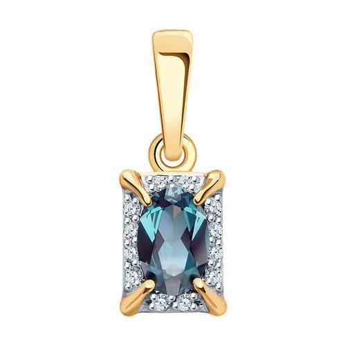 Подвеска декоративная Sokolov и Diamant, красное золото 585 проба, вставка бриллиант (Sokolov и Diamant, Россия)