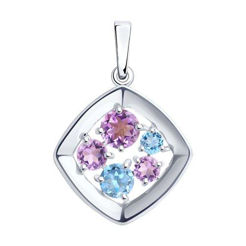Подвеска декоративная Sokolov и Diamant,  серебро 925 проба, вставка аметист (Sokolov и Diamant, Россия)