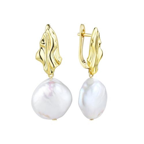 Серьги длинные Fresh Jewellery,  серебро 925 проба, вставка жемчуг