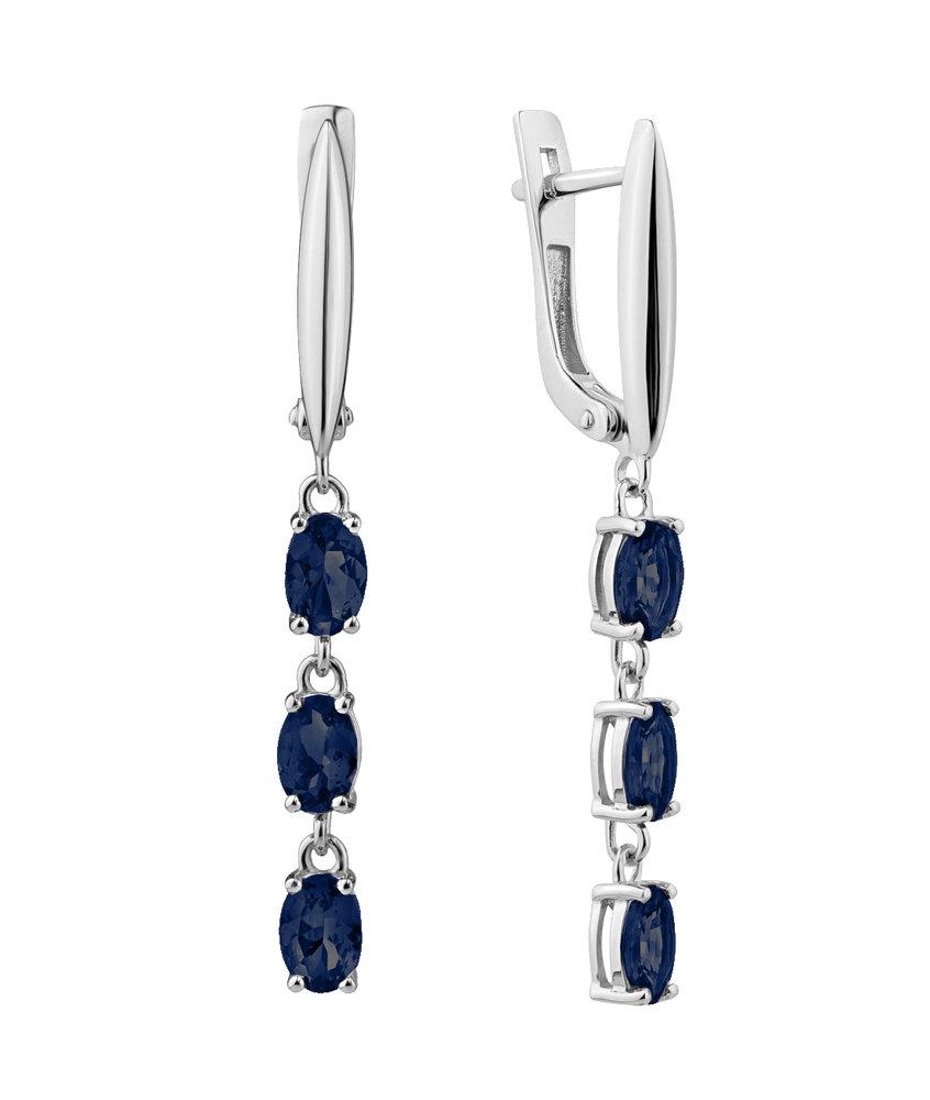 Серьги длинные,  серебро 925 проба (Россия)