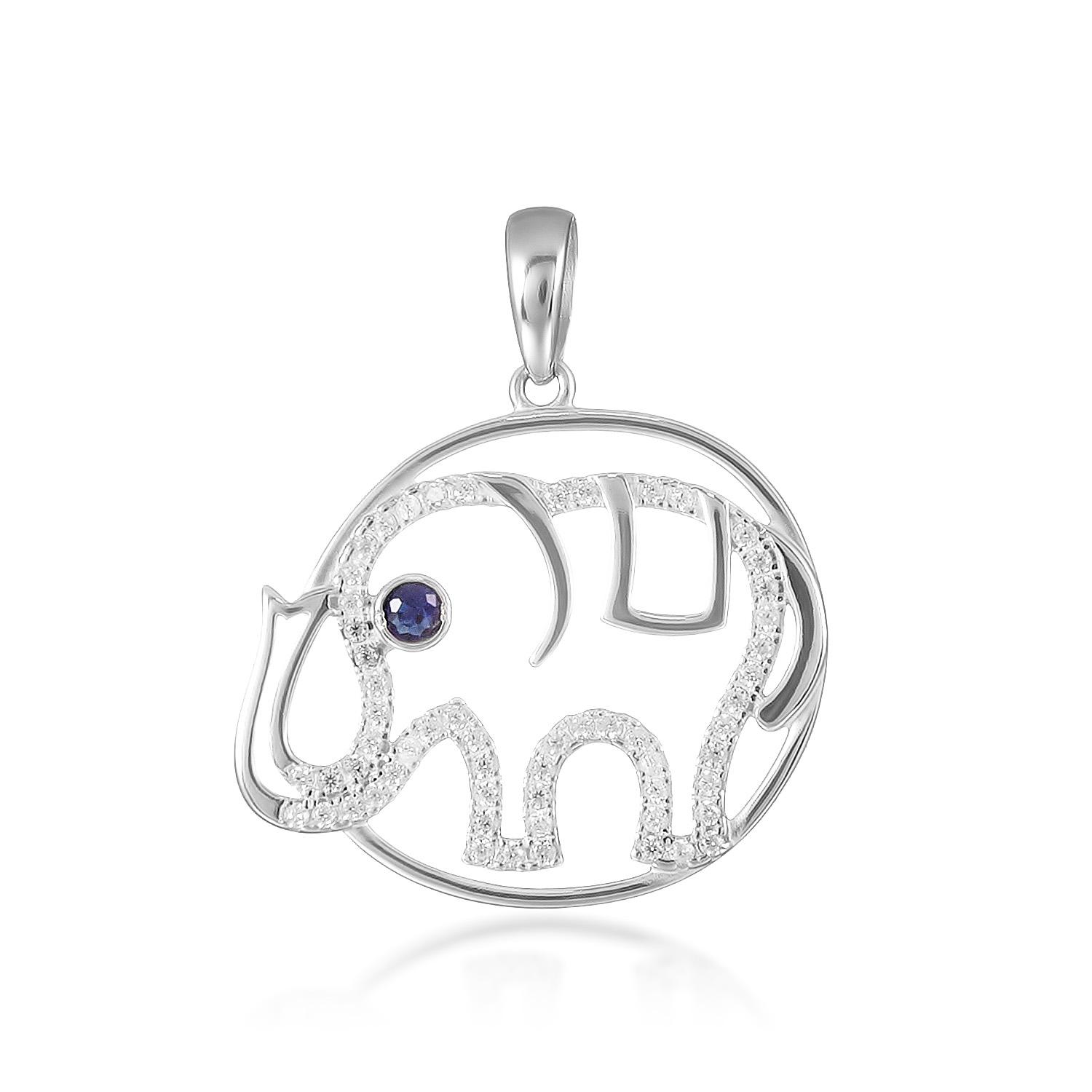 Подвеска декоративная,  серебро 925 проба, вставка фианит (Украина)