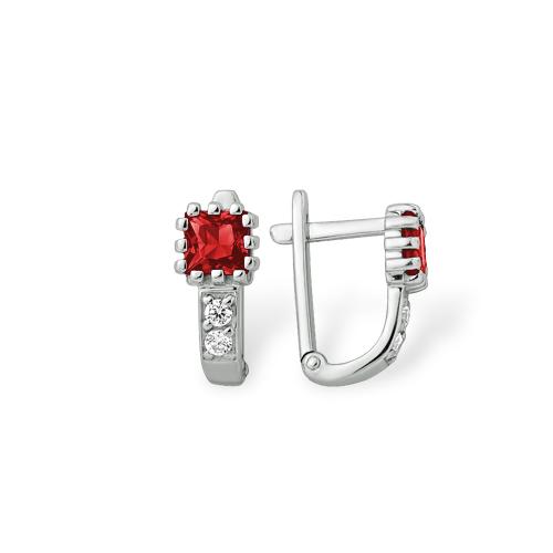 Серьги детские Efremov,  серебро 925 проба, вставка фианит (Efremov, Россия)