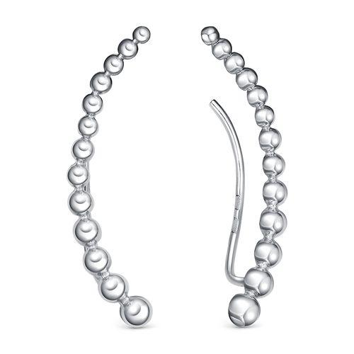 Серьги каффы DELTA,  серебро 925 проба (DELTA, Россия)