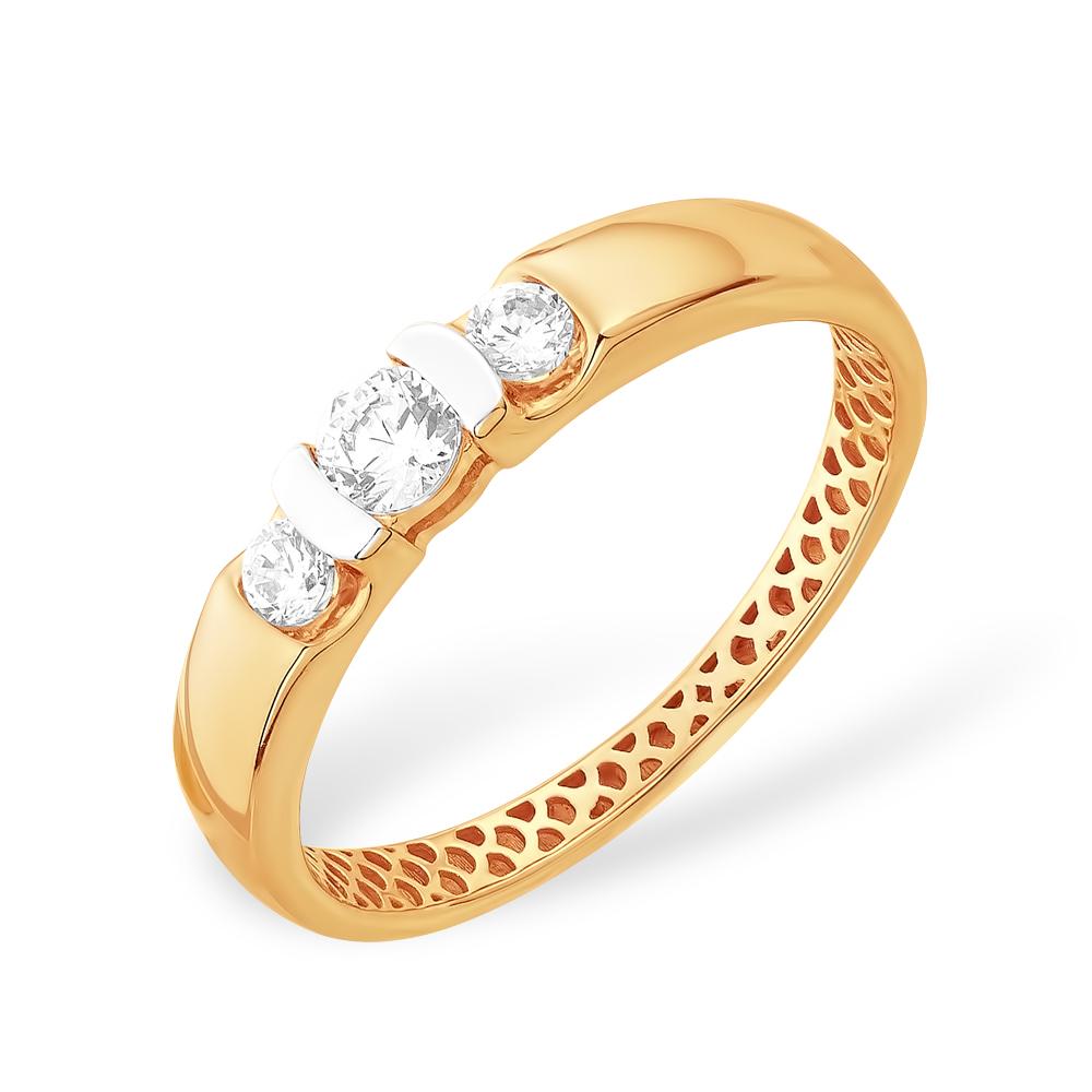 Кольцо дорожка 7 Карат, красное золото 585 проба, вставка фианит (7 Карат, Беларусь)