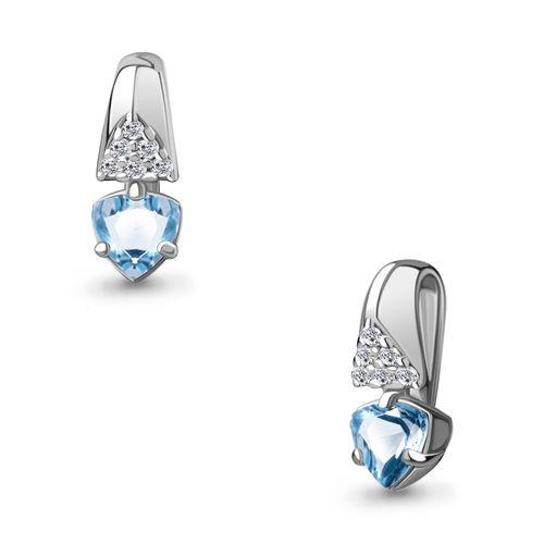 Подвеска декоративная Aquamarine,  серебро 925 проба, вставка фианит