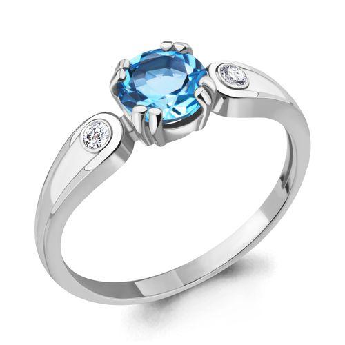 Кольцо декоративное Aquamarine,  серебро 925 проба, вставка фианит (Aquamarine, Россия)