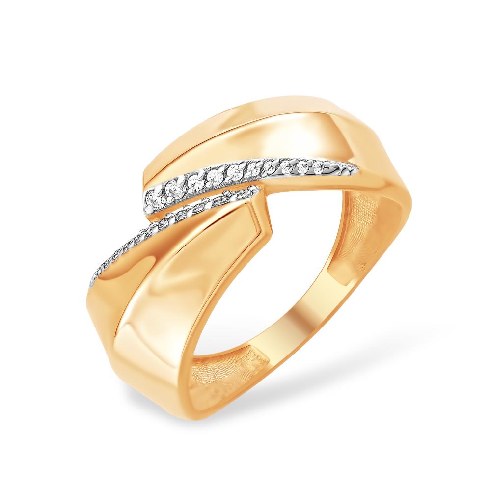 Кольцо декоративное 7 Карат, красное золото 585 проба, вставка фианит (7 Карат, Беларусь)