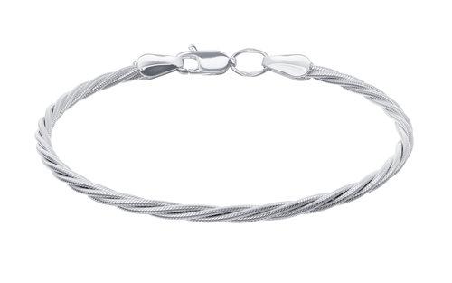 Браслет классический Красцветмет, плетение "Коса",  серебро 925 проба (Красцветмет, Россия)