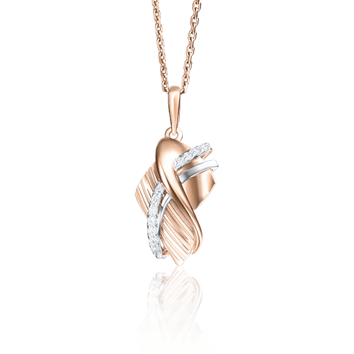 Подвеска декоративная Platina Jewellery, красное золото 585 проба, вставка фианит