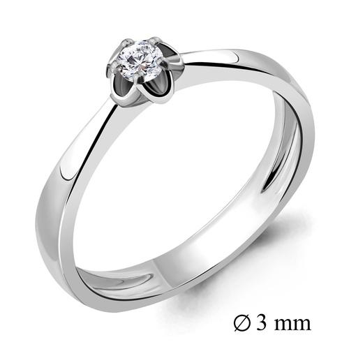 Кольцо помолвочное Aquamarine,  золото 585 проба, вставка фианит (Aquamarine, Россия)