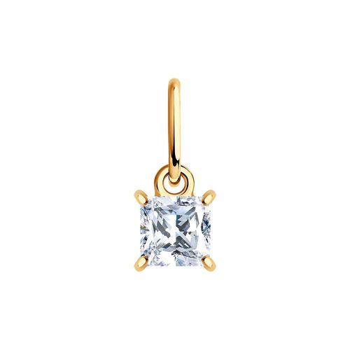 Подвеска декоративная Sokolov и Diamant, красное золото 585 проба, вставка фианит (Sokolov и Diamant, Россия)