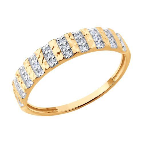 Кольцо декоративное Sokolov и Diamant, красное золото 585 проба, вставка фианит (Sokolov и Diamant, Россия)