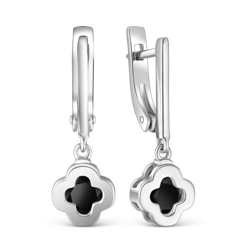 Серьги длинные Серебро России,  серебро 925 проба, вставка фианит (Серебро России, Россия)