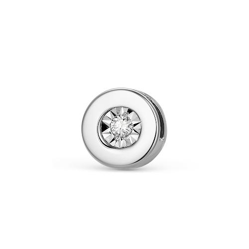Подвеска шарм LUCKY DIAMOND, белое золото 585 проба, вставка бриллиант (LUCKY DIAMOND, Россия)