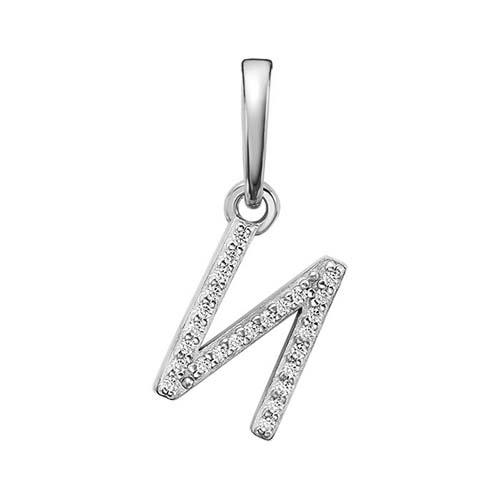 Подвеска буква,  серебро 925 проба, вставка фианит (Россия)