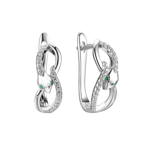 Серьги с английским замком Fresh Jewellery,  серебро 925 проба, вставка фианит