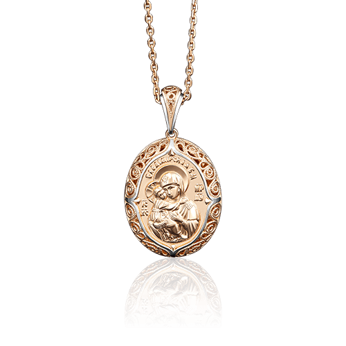 Подвеска религиозная Platina Jewellery, красное золото 585 проба