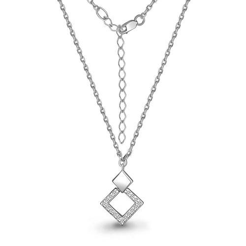 Колье Aquamarine,  серебро 925 проба, вставка фианит