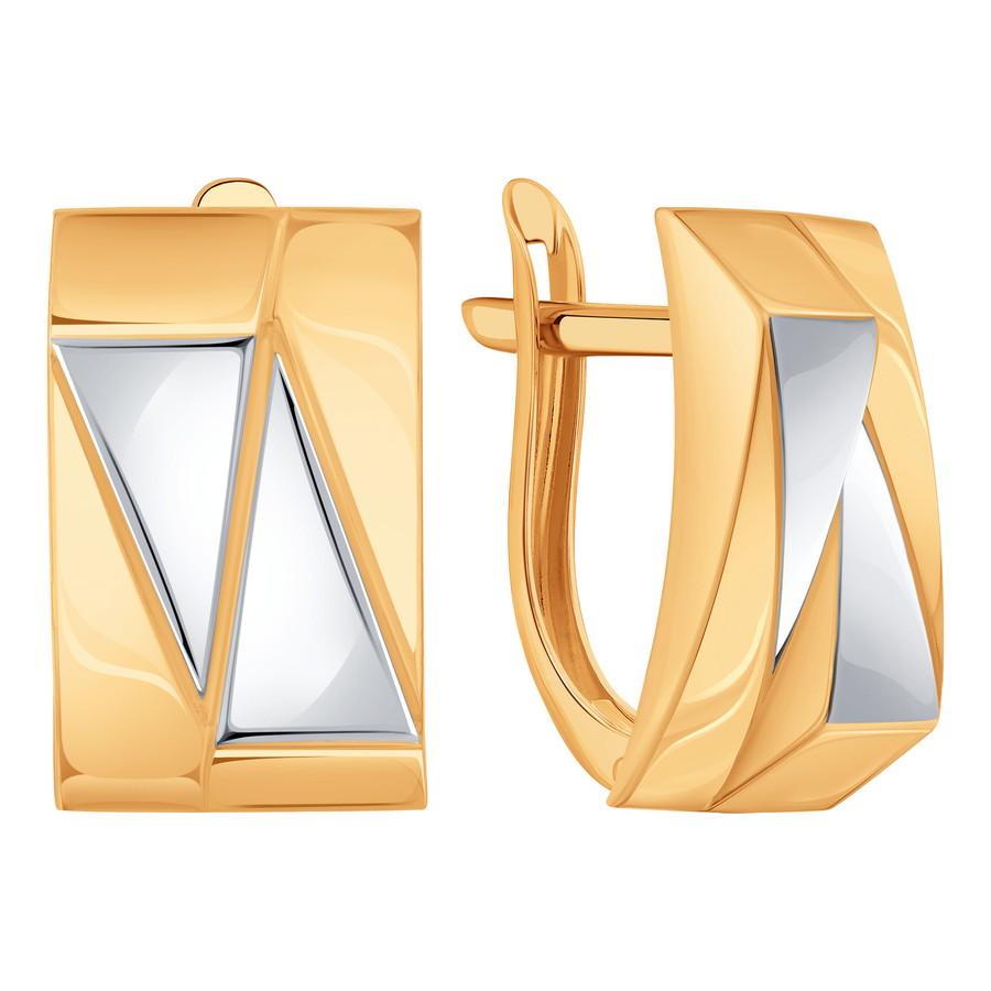 Серьги с английским замком Karatov, красное золото 585 проба (Karatov, Россия)