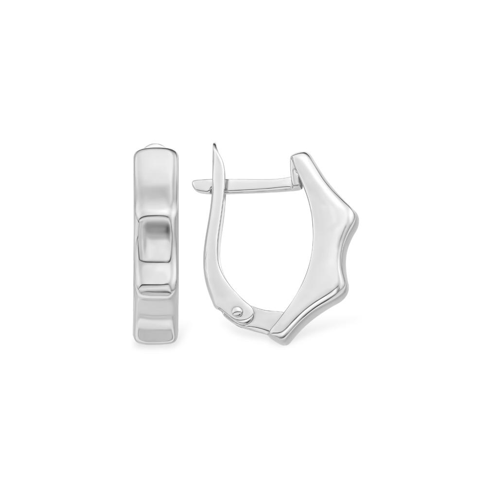 Серьги с английским замком 7 Карат, белое серебро 925 проба (7 Карат, Беларусь)