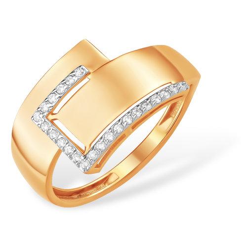 Кольцо декоративное 7 Карат, красное золото 585 проба, вставка фианит (7 Карат, Беларусь)